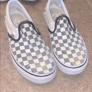 checkered vans faded